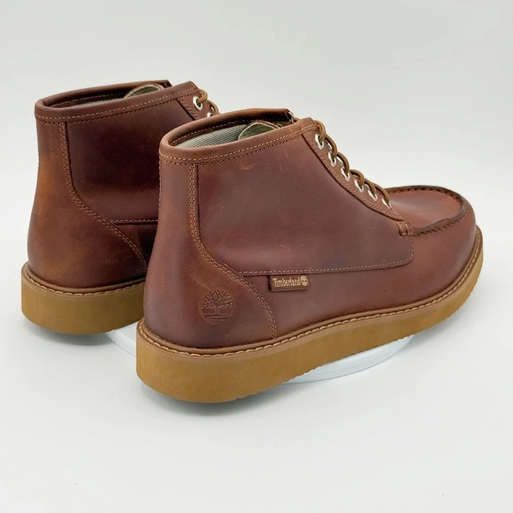 Timberland Newmarket Mid Chukka Boot Size 8.5 Mens Brown Leather - NEW no box